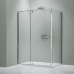 BERNSTEIN - Paroi de douche Noire mat verre 6mm Cabine de douche intégrale Parre douche angle portes pliantes sur panneau - NT606 FLEX - Toutes