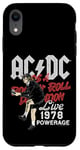 Coque pour iPhone XR AC/DC Rock and Roll Damnation Live 1978 Powerage