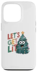 iPhone 13 Pro Let's Lit Funny Cute Green Christmas Tree Lights Case