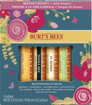 BURT'S BEES LIP BEESWAX LIP BALMS SET 4  100% NATURAL BALM BOUQUET MOTHERS DAY