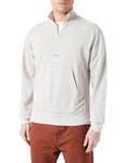 BOSS Mens Quarter Zip Sweatshirt Light Beige XXL