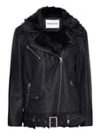 Carrie Shearling Biker Jacket Läderjacka Skinnjacka Black Stand Studio