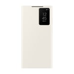 Samsung Galaxy S23 Ultra Smart View Wallet Case-deksel, cream