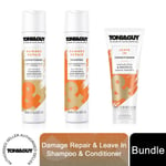 Toni&Guy Bundle of Damage Repair Shampoo, Conditioner and Leave in Conditioner