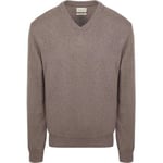 Sweat-shirt Gant  Pull Col-V Hazelnut Melange