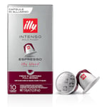 illy Coffee Nespresso Compatible Capsules, Intenso, Aluminium Coffee Capsules, Pack of 10