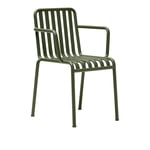 HAY - Palissade Armchair - Olive - Ulkona käytettävät ruokailutuolit - designer_ronan_erwan_bouroullec - Vihreä - Metalli