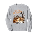 Tis The Season to Be Spooky Halloween Pumpkin Haunted House Sweatshirt