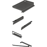 PEKA 600.0364.43 Lina Standard Porte-Pantalon Organisateur de penderie pour Pantalons, Porte-Pantalon avec étagère, Acier/Plastique Anthracite, argenté