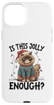 Coque pour iPhone 15 Plus Is This Jolly Enough Grumpy Santa Cat Pun Pun Noël