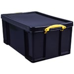 Really Useful Box Plastic Storage 64 Litre Black 440 x 710 x 310 mm