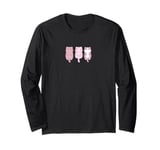 Three Adorable Pink Cats with Sugar Sprinkles Long Sleeve T-Shirt