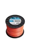 Ratioparts Fil de Nylon de 3,5 mm Copolymer 50 m de Fil Rond pour Tondeuse Orange