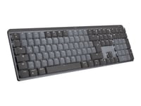 Logitech Master Series Mx Mechanical - Tangentbord - Bakgrundsbelyst - Trådlös - Bluetooth Le - Qwerty - Usa, Internationellt - Tangentbrytare: Clicky - Grafit