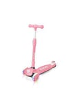 Zinc Three Wheeled Folding Light Up T-Motion Scooter (Blush Pink)