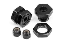 Aluminum Wheel Hex Hub Set 17Mm (Black/4Pcs)