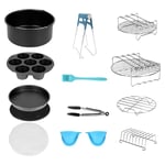 12 Pièces Accessoires pour friteuse Air Fryer Kit d'accessoires universels pour friteuse à air chaud de 7 pouces - Randaco