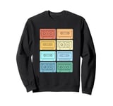 Colorful 90s Cassette Tapes 90s Music Sweatshirt