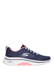 Skechers GO WALK Arch Fit 2.0 Vivid Sunset Trainers, Navy/Hot Pink