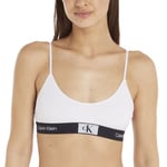 Calvin Klein BH CK96 Unlined Bralette Vit bomull Small Dam