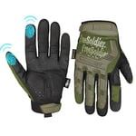 FREE SOLDIER Gants de Moto Gants de Scooter Tactique Unisex idéaux pour Auto Moto,Vélo, Motocross, Combat, d'escalade,Randonnée et Protection des Autres Activités en Plein,Doigt Complet Armée Verte,S