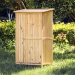 Armoire de jardin Porte simple Bois Rangement pour Outils Remise Abri Cabane Jardinage Équipement