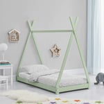 Lit enfant Montessori tente cabane 70x140cm en bois Wigee