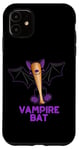 Coque pour iPhone 11 Jeu de mots amusant en forme de chauve-souris vampire