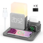 Chargeur à Induction Station, COLSUR 3 en 1 Chargeur sans Fil 15W Universel Qi Portable Rapide Charger pour iPhone 16/15 /14/13/12/11 Pro Max/X/8/Samsung/Huawei, SE 9/8/7/6/5/4/3/2 et AirPods