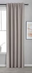 Gardinenbox Boston Dark Premium Blackout Curtain H x W 245 x 140 cm Taupe 100% Blackout with Multiband Suspension 2023600