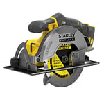 Stanley FATMAX Scie circulaire Sans Fil 18V Lithium Ion Moteur Brushless 165mm Vitesse 4000 trs/mn Coupes biaises jusqu'à 50° Sans Batterie Ni Chargeur Gamme FATMAX V20 SFMCS500B-XJ