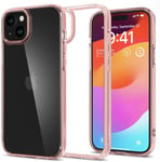 Spigen Ultra Hybrid (iPhone 15) - Gjennomsiktig/rosa