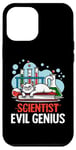 Coque pour iPhone 12 Pro Max Art de laboratoire de chimie pour chats Evil Genius Scientist