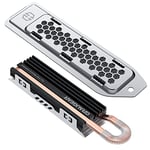 GRAUGEAR Dissipateur de chaleur HeatPipe pour SSD M.2 NVMe (2280), Playstation 5, PS5 Slim, pour extension de mémoire PS5, avec couvercle anti-poussière.