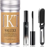 Xumann Hair Wax Stick with Hair Comb, Wax Stick Hair With Hair Finishing Stick,