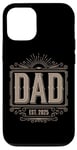 iPhone 12/12 Pro Dad Est 2025 New Dad Anniversary Vintage Father's Day Case