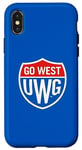 Coque pour iPhone X/XS University of West Georgia UWG Wolves Go West Shield Logo