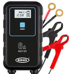 Ring Automotive RSC906-6A Smart Car Battery Charger, 6V & 12V Battery Maintainer - 9 Stage Charger for AGM, Leisure, Lithium, Car, SUV and Van Batteries, BLACK