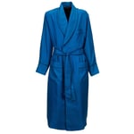 DOLCE & GABBANA Robe En Soie Manteau Peignoir Avec Ceinture Bleu Noir 12408