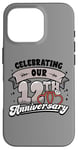 iPhone 16 Pro 12th Wedding Anniversary Celebrating 12 Years Matching Gift Case