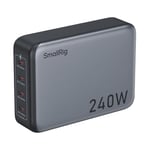 SMALLRIG 240W Chargeur USB-C, Chargeur Rapide Pliable GaN PD3.1 à 4 Ports pour MacBook Pro/Air PPS Chargeur Mural Adaptateur Secteur for iPad, Batterie V-Mount, Batterie NP-F970, Laptop, Camera - 4752