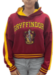 Harry Potter Gryffindor Crop Hoodie, Red Burgundy