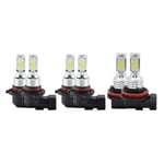 Tlily - 6X Combo led Phares Ampoule Antibrouillard pour H11 9006 9005 hid