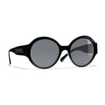 CHANEL Oval Sunglasses CH5410 Black/Grey