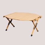 Table De Camping Pliable En Bois De Hêtre (91x90 Cm) Sahara Bois De Hêtre