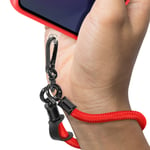 Avizar Dragonne pour Smartphone Nylon Souple Rouge