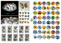 Skylanders x16 Stand ups Fairy Cup Cake DiY & 48 Skylanders & Giants Toppers DIY