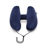 H-Forme Gonflable Voyage Coussin Pliable léger Nap Neck Pillow Voiture Bureau Siège Avion Coussin Dormir Oreiller (Color : Navy Pillow)