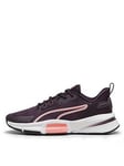 Puma Womens Training PWRFrame 3 Trainers - Purple, Black/Pink, Size 8, Women