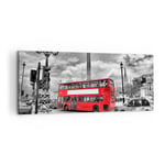 Impression sur Toile 120x50cm Tableaux Image Photo Trafalgar square taxi londres